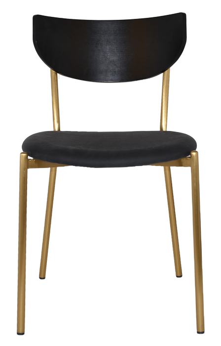 MARCO BRASS PADDED VENEER CHAIR