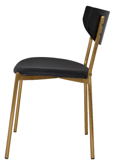 MARCO BRASS PADDED VENEER CHAIR