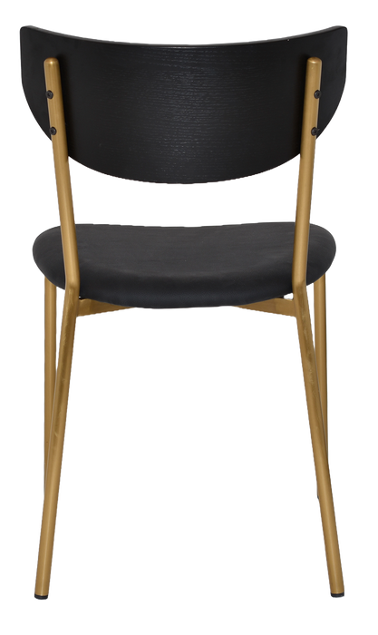 MARCO BRASS PADDED VENEER CHAIR