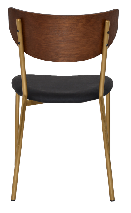 MARCO BRASS PADDED VENEER CHAIR