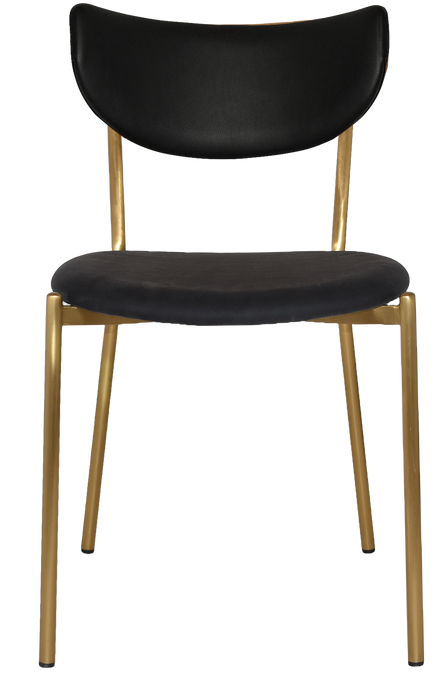 MARCO BRASS PADDED VENEER CHAIR