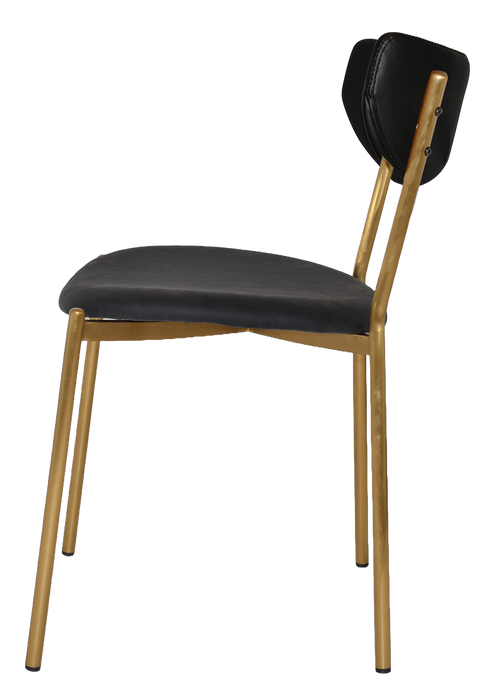 MARCO BRASS PADDED VENEER CHAIR