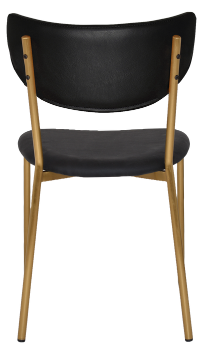 MARCO BRASS PADDED VENEER CHAIR