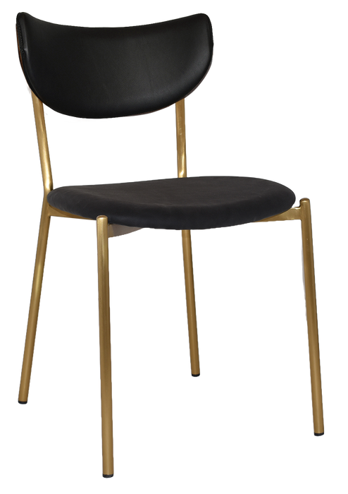 MARCO BRASS PADDED VENEER CHAIR